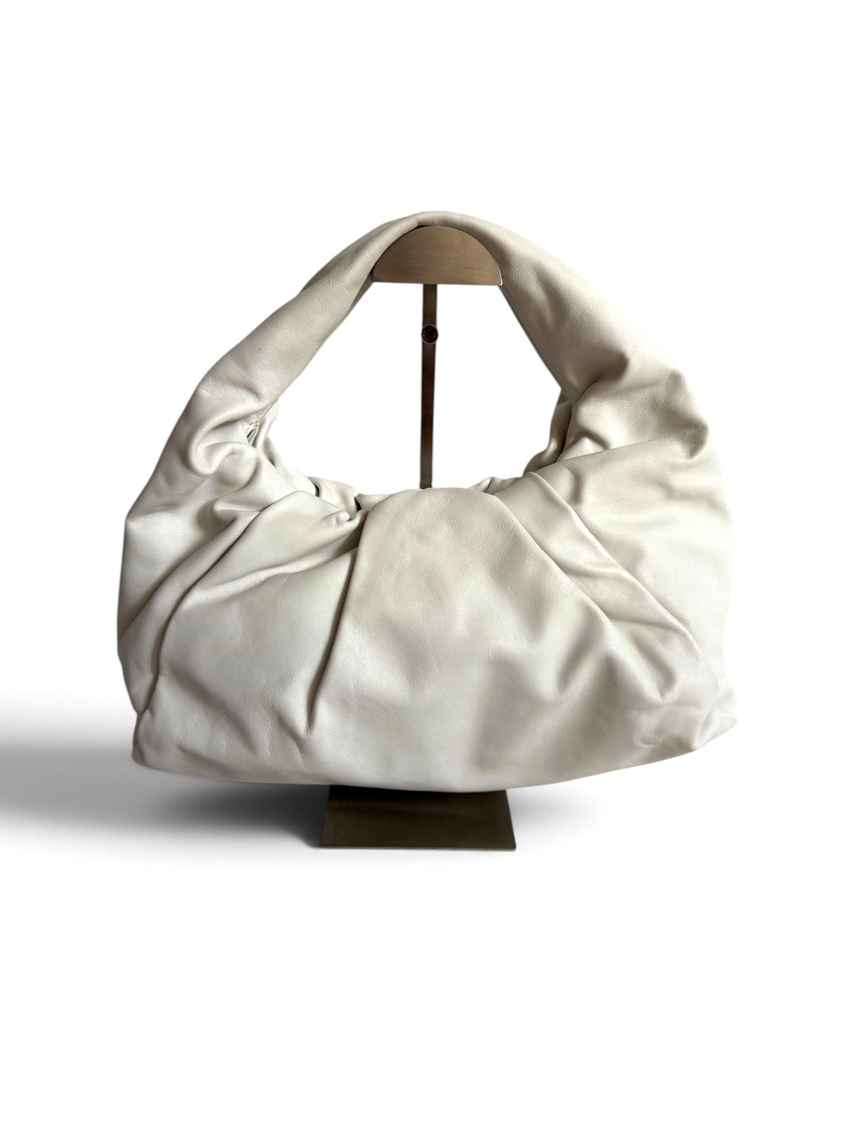 Bottega Veneta The Shoulder Pouch in White Leather